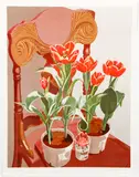 Sondra Freckelton, Red Tulips, 1977, color, lithograph on paper