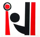 Abstract in Black and Red, 1996, two color by Sir Terence 'Terry' Frost, screenprint on paper, offered Mar 2021