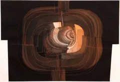 Amadeo Gabino, Untitled Abstract, 1977, color, etching and embossed paper