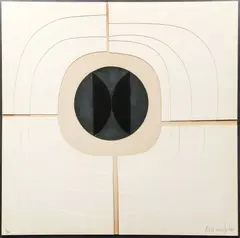 Amadeo Gabino, Untitled Quadrants, c.late 1960s or early 1970s, collage multiple mounted to silver board