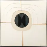 Amadeo Gabino, Untitled Quadrants, c.late 1960s or early 1970s, collage multiple mounted to silver board