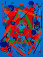 Joseph Grippi, Colored Circles, circa 1970's, original color, silkscreen print on paper, pencil