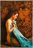 Douglas Hofmann, Girl and Tapestry, c.1980s, color, lithograph
