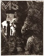 Bill Jacklin, The Fairground, undated, etching on wove paper