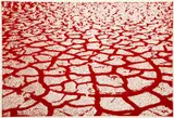 Menashe Kadishman, Red Cracked Earth, c. 1979, etching with aquatint on Guarro paper