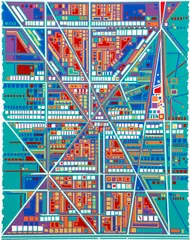 Risaburō Kimura, City 368, 1971, serigraph in colors