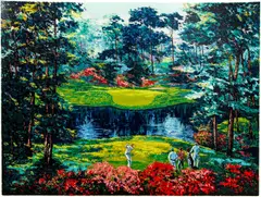 Short Par 3, undated by Mark King, screenprint on paper, offered Mar 2021