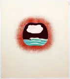 Sven Lukin, Untitled (Pink Cloud), 1973, original colored, silkscreen print on paper, pencil