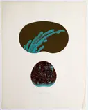 Sven Lukin, Untitled (Sea Forms), 1973, original color, silkscreen print on paper, pencil