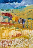 Lynn Malin, Vertical Highway 22-1, oil on paper