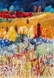 Lynn Malin, Vertical Highway 22-2, oil on paper