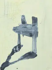 Santi Moix, Monoprint New York, 1995, mixed media monoprint on hand made paper