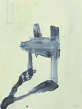 Santi Moix, Monoprint New York, 1995, mixed media monoprint on hand made paper