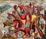 Anchor Corner of the Beach by Donald Frederick Price Neddeau, 1955, watercolor and mixed media, offered Mar 2021