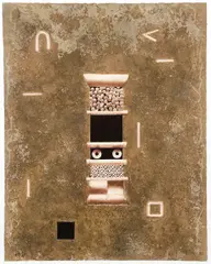 Brian Nissen, Untitled Abstraction (Brown), 1981, lithograph printed in color on textured paper, pencil