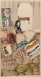 Matt Phillips, Room Interior with Figure, 1979, color, monotype