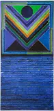 S. H. Raza, Blue Bindu, undated, lithograph printed in colors on wove paper, pencil