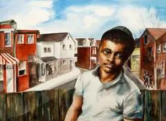 Between Two Worlds by Ruth G. Richardson, 1982, watercolor, offered Mar 2021