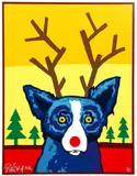 Truly Rudy from the Blue Dog series, undated, color by George Rodrigue, screenprint, offered Mar 2021