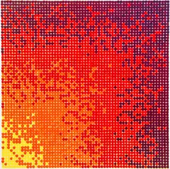 David Roth, Untitled (Colorful Dots), 1979, original, serigraph printed in colors, pencil