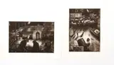 Sarah Sears, Pair of prints: Halloween Parade and Fringe Existence, 1987 and, 1988, etching and aquatint on laid paper