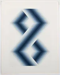 Babe Shapiro, ZIII, 1971, original color, silkscreen print on paper, pencil