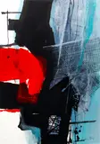 Japanese Construction III by Calman Shemi, lithograph printed in colors, offered Mar 2021