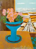 Priddis Landscape by John Harold Thomas Snow, lithograph printed in colors, offered Mar 2021