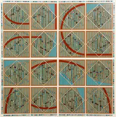 Orchestration No. 1: An Outrageous Study by Sharon E. Sutton, 1986, mixed media with screenprint, collage and inlay, 1986, offered Mar 2021