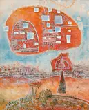Shōichi Hasegawa, Cite Celeste (Celestial City), etching and color aquatint