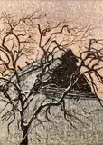 Joshua Rome, Snowy Morning, 1987, color, woodcut on paper