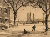Gordon Grant, Arching Elms in Winter, 1940s