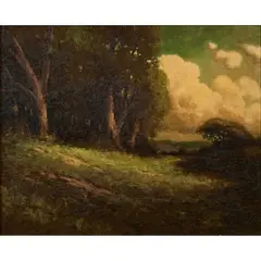 Carl Jonnevold, Landscape with Clouds, oil on canvas, [approximate dimensions -