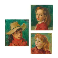Robert Philipp, three portraits, oils on canvases, including (i) Study of Jan