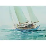 Ray George Ellis, Sailing on a Starboard Tack, watercolor, [approximate dimensions -