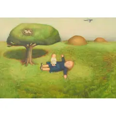 Helen Flockhart, "Base Weed in Bloom,", 1993, oil on panel, [approximate dimensions -