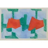 Serge Poliakoff, Composition in Green, Blue and Red, aquatint and etching on paper, [approximate dimensions -