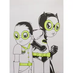 Hebru Brantley, Flynamic Duo, 2017, screenprint, [approximate dimensions -