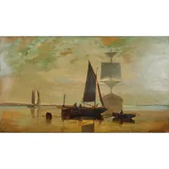 Sailboats by Johannes Hermanus Barend Koekkoek, oil on canvas, [approximate dimensions -, offered Oct 2025
