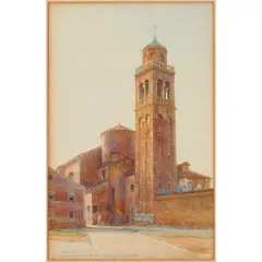 Noel Rooke, Saint Sebastian, Venice, 1907, watercolor on paper, [approximate dimensions -