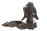 Untitled by Marvin Morin, bronze & burl sculpture c.1990, offered Jan 2023
