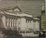 Rudolph Ruzicka, - ''New York Public Library''- wood, engraving in colors, 1912