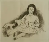 Raphael Soyer, - ''Illustration for Adventure of Yeonima and Other Stories''-