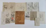 William Sommer, - Various Subjects- 16, pen and ink or graphite on paper, various sizes, fair to good condition