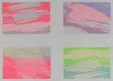 Roger Benedetti, - ''4 Scanning Patterns''-, silkscreen in colors
