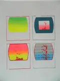Roger Benedetti, - ''Four TVs''-, silkscreen in colors
