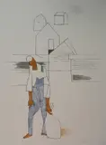Robert Gwathmey, - ''Southern Farmer'' (Williams 22)-, lithograph in colors, 1978