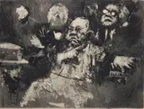 Jack Levine, - ''The Daley Gesture'' (Prescott and Prescott 53)-