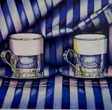 Jeanette Sloan, - ''Espresso''-, lithograph in colors, 1995