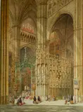 - ''Cathedral de Toledo''- by Heinrich Hermann Schafer, watercolor on paper, offered Oct 2015